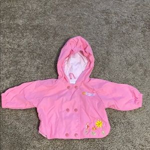 Pink rain jacket